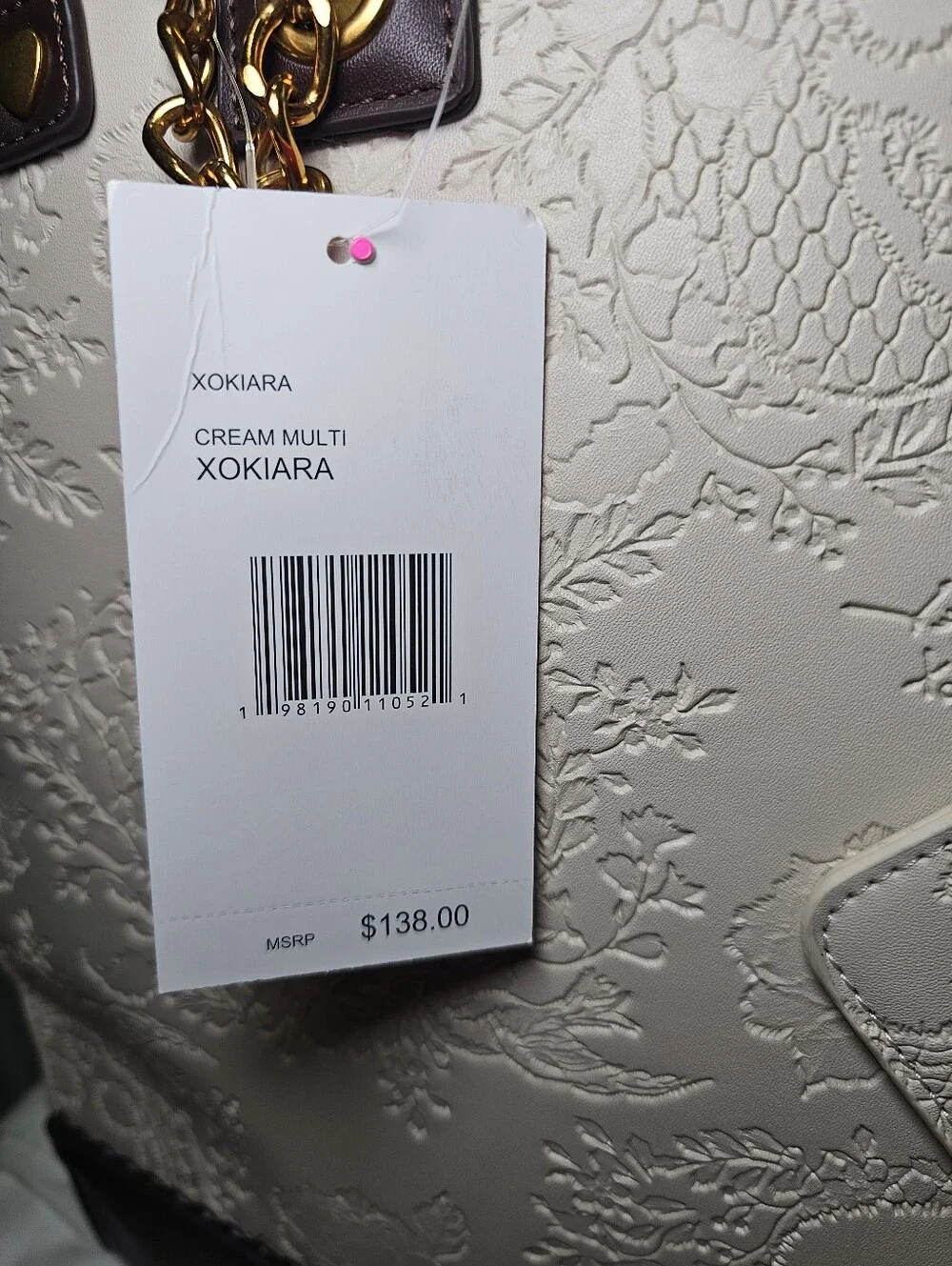 NWT Betsey Johnson Xokiara Embossed Skulls Tote Bag